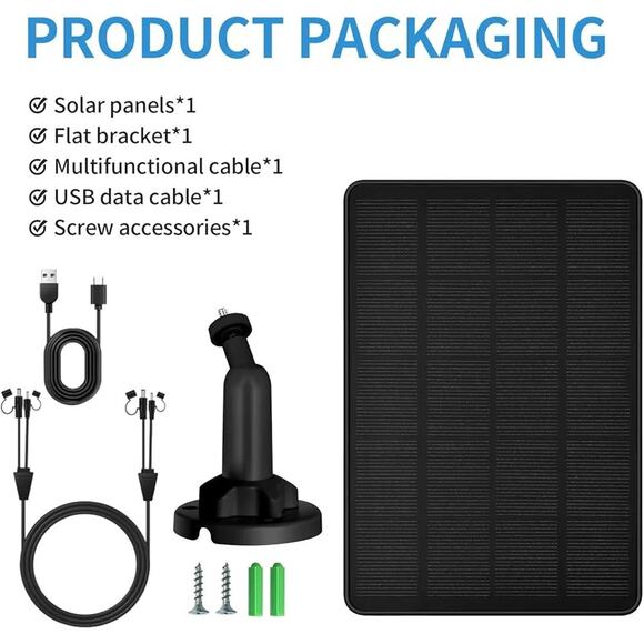 5W Trail Camera Solar Panel, 12V Battery Kit Build-in 5200mAh Rechargeable New - Picture 7 of 8